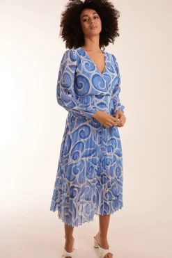 Wrap Pleated Dress