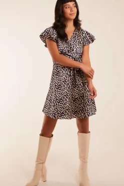 Wrap Ruffle Mini Dress