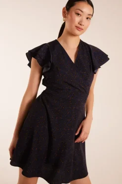 Wrap Ruffle Mini Dress