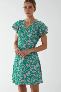 Wrap Ruffle Mini Dress