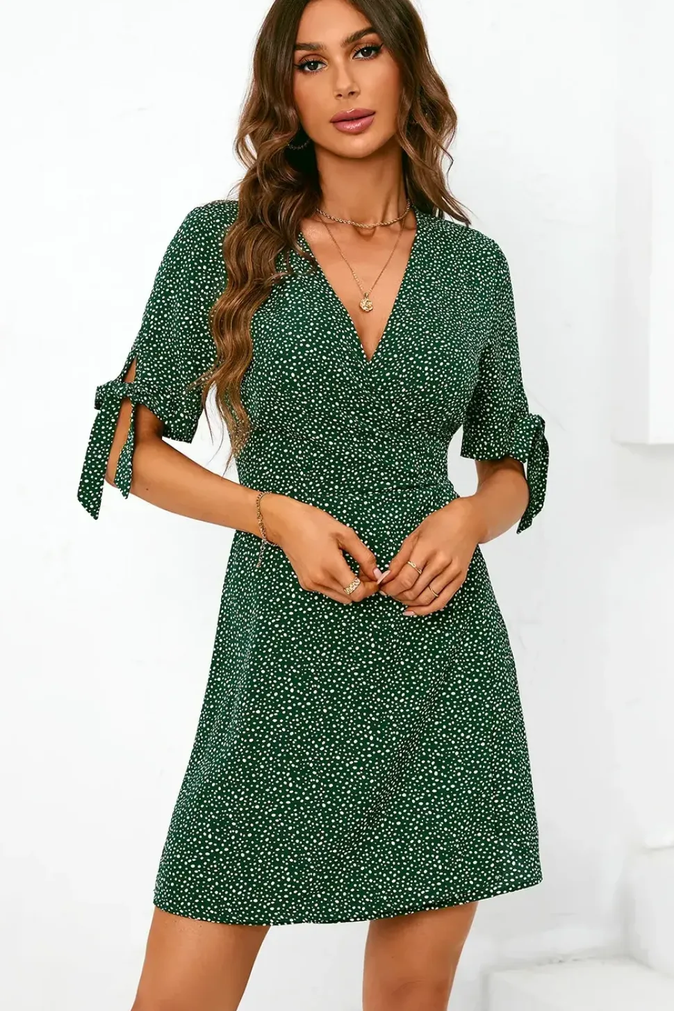 Wrap Top Summer Mini Dress