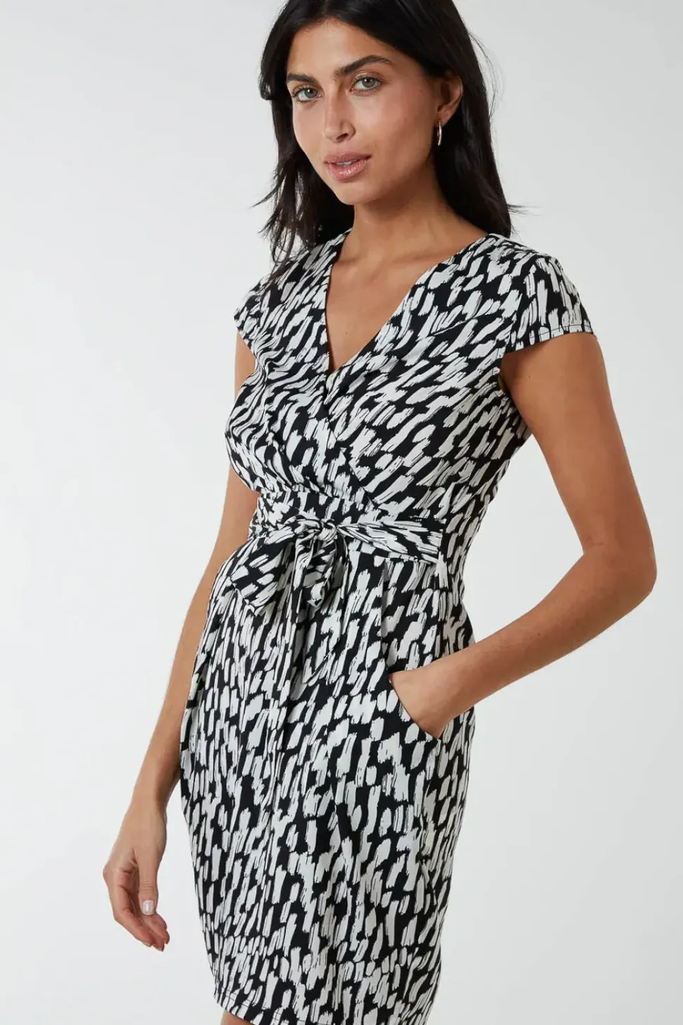Wrap Tulip Hem Dress