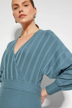 Wynn Knit Wrap Midi Dress