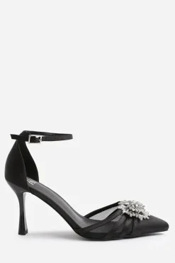 'Abia' High Heel With Pointed Toe And Diamante Detail