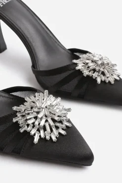'Abia' High Heel With Pointed Toe And Diamante Detail