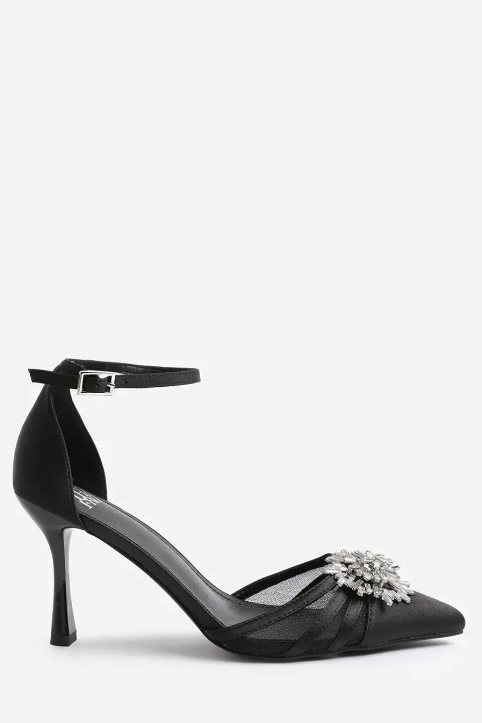 'Abia' Wide Fit High Heel With Pointed Toe And Diamante Detail