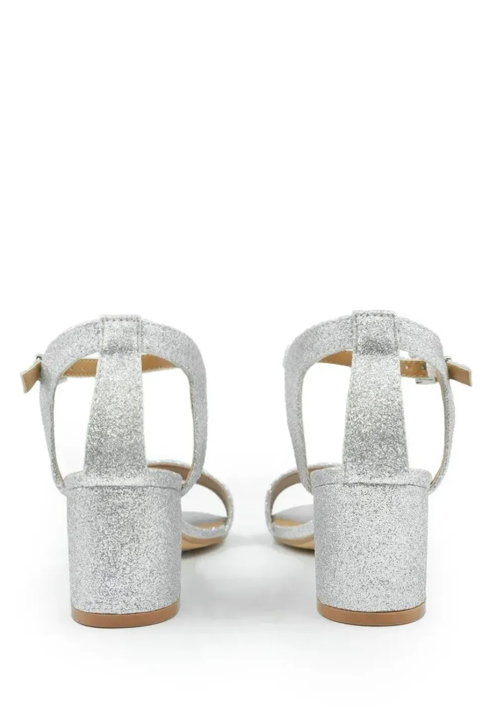 'Adrianna' Strappy Mid High Block Heels Open Toe