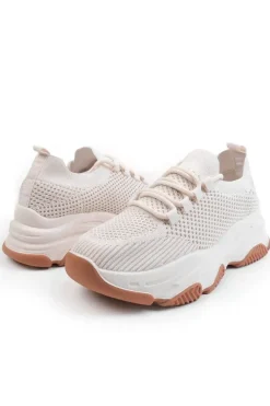 'Advantage' Chunky Sole Mesh Knit Lace Up Trainers