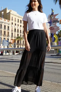 'Alice' Tiered Frill Maxi Skirt