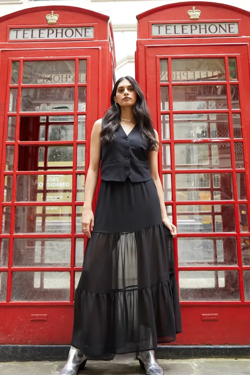'Alice' Tiered Frill Maxi Skirt