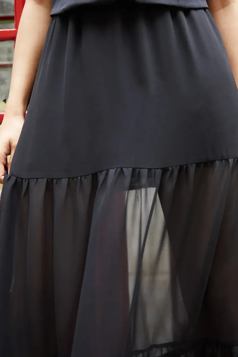 'Alice' Tiered Frill Maxi Skirt