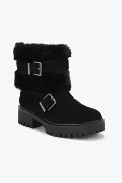 'Alpine Buckle' Suede Boots
