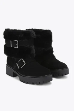 'Alpine Buckle' Suede Boots