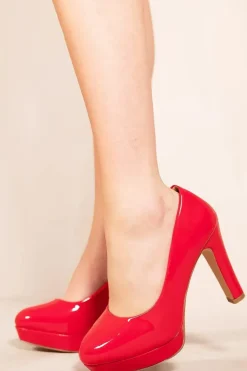 'Alvina' Platform Block High Heel Court Pumps
