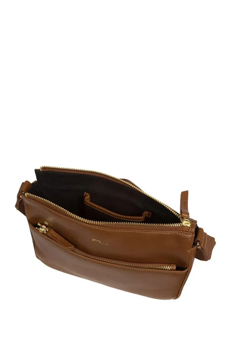 'Amber' Black Nappa Leather Cross Body Bag