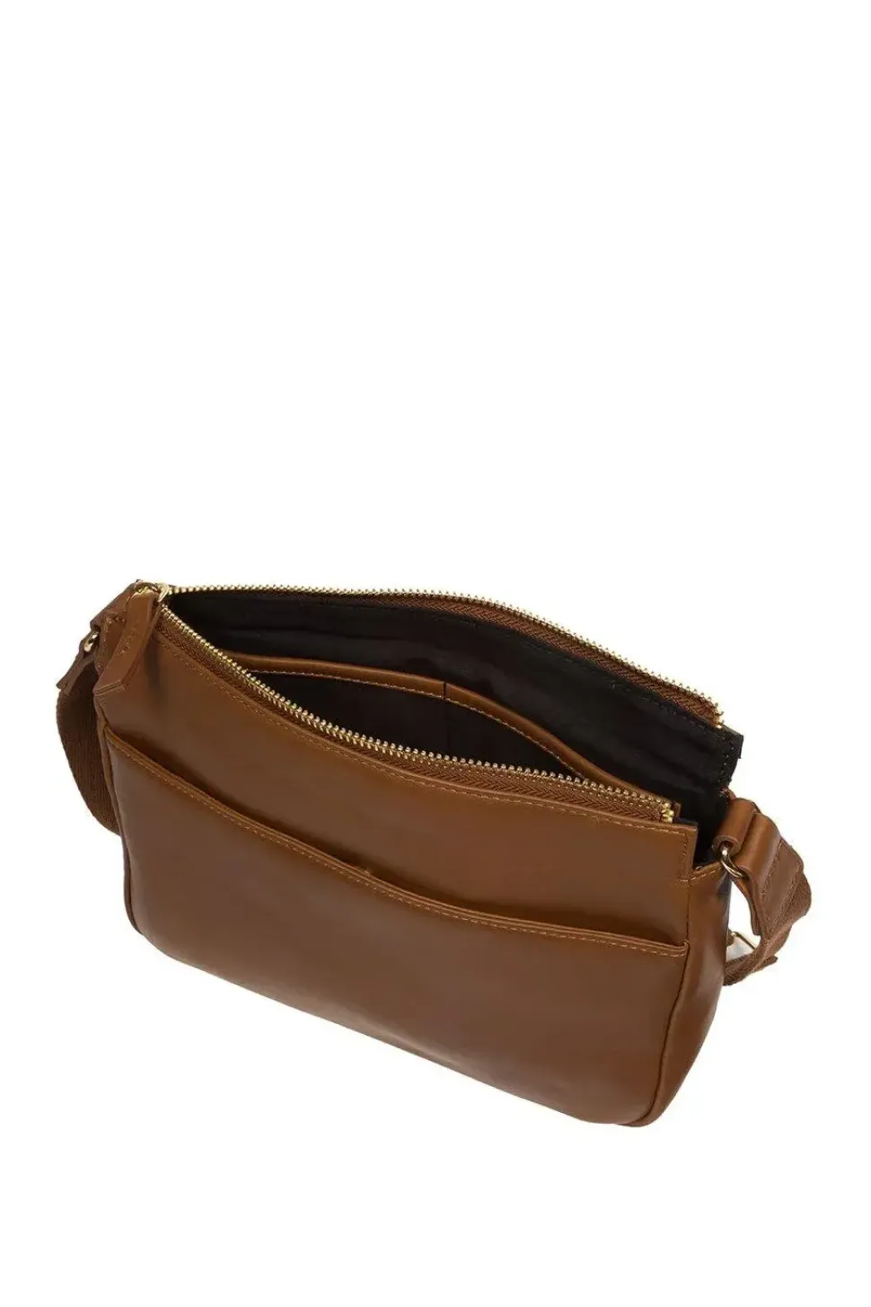 'Amber' Black Nappa Leather Cross Body Bag