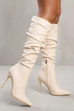 'Amelia' Below Knee High Heel Slouch Boot