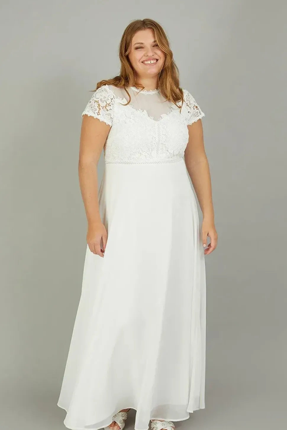 'Angela' Lace Bridal Maxi Dress