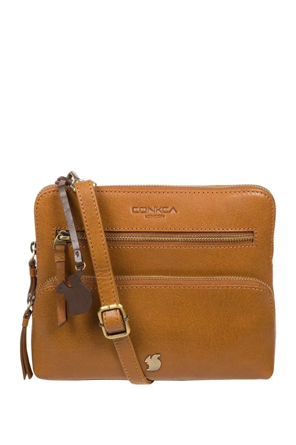 'Angel' Leather Cross Body Clutch Bag