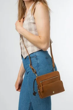'Angel' Leather Cross Body Clutch Bag