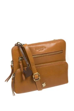 'Angel' Leather Cross Body Clutch Bag