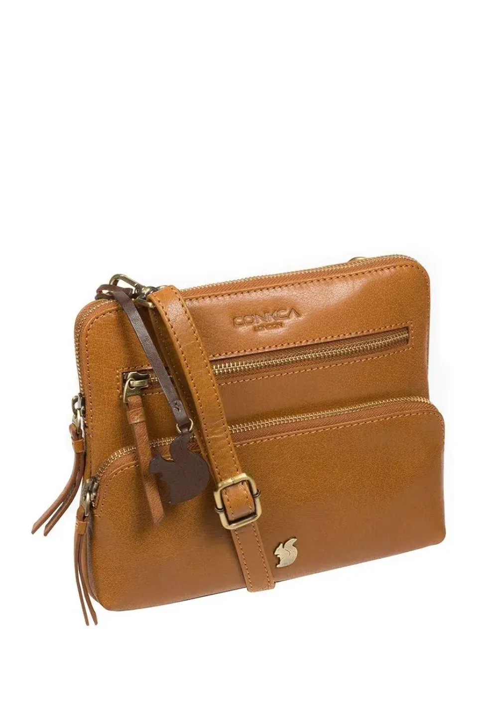 'Angel' Leather Cross Body Clutch Bag