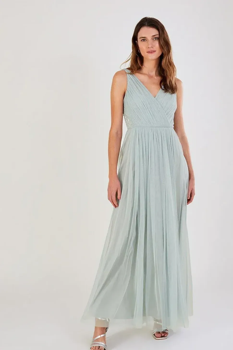 'Anne' Mesh Maxi Dress