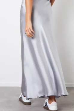 'Ariel' Satin Maxi Slip Skirt