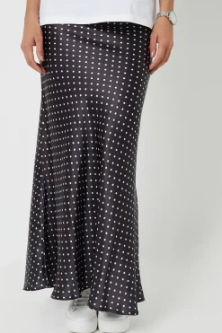 'Ariel' Satin Maxi Slip Skirt