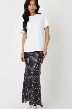 'Ariel' Satin Maxi Slip Skirt