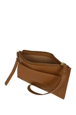 'Arreton' Vegetable-Tanned Leather Clutch Bag