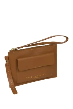 'Arreton' Vegetable-Tanned Leather Clutch Bag