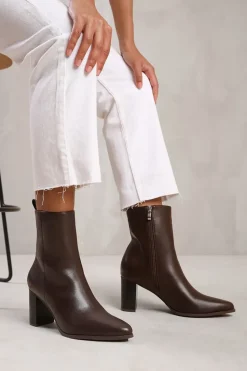 'Artic' Wide Fit Block Heel Ankle Boot