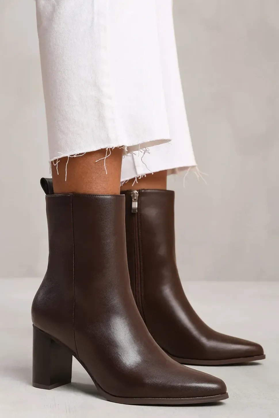 'Artic' Wide Fit Block Heel Ankle Boot