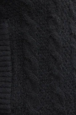 'Ash' Zip-Up Cable Knit Bomber Jacket