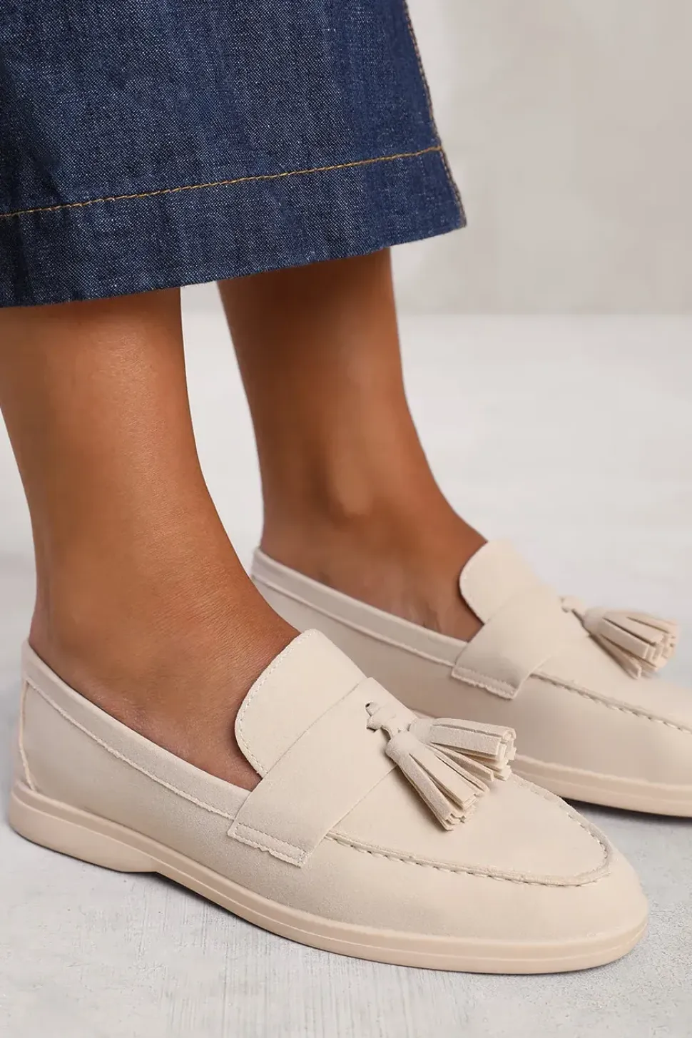 'Azalea' Slip On Loafer With Tassel Detailing