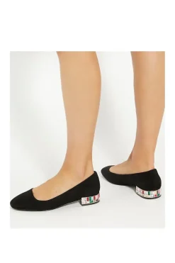 'Ballerina' Suede Court Shoes