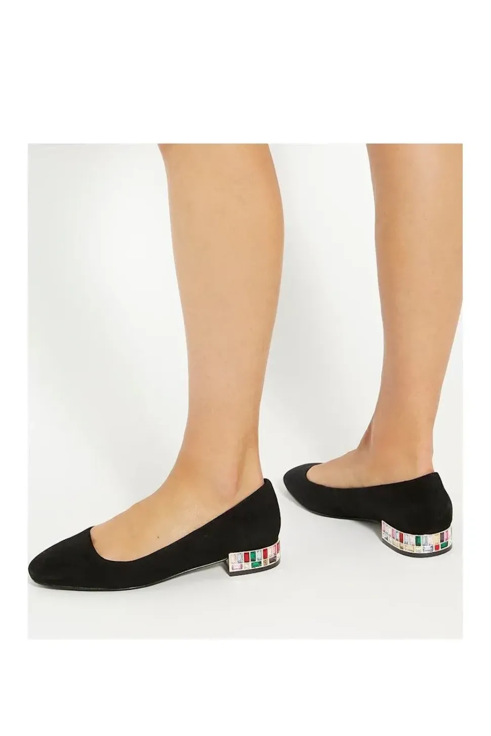 'Ballerina' Suede Court Shoes