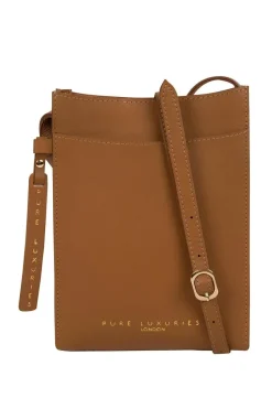 'Barton' Vegetable-Tanned Leather Phone Bag