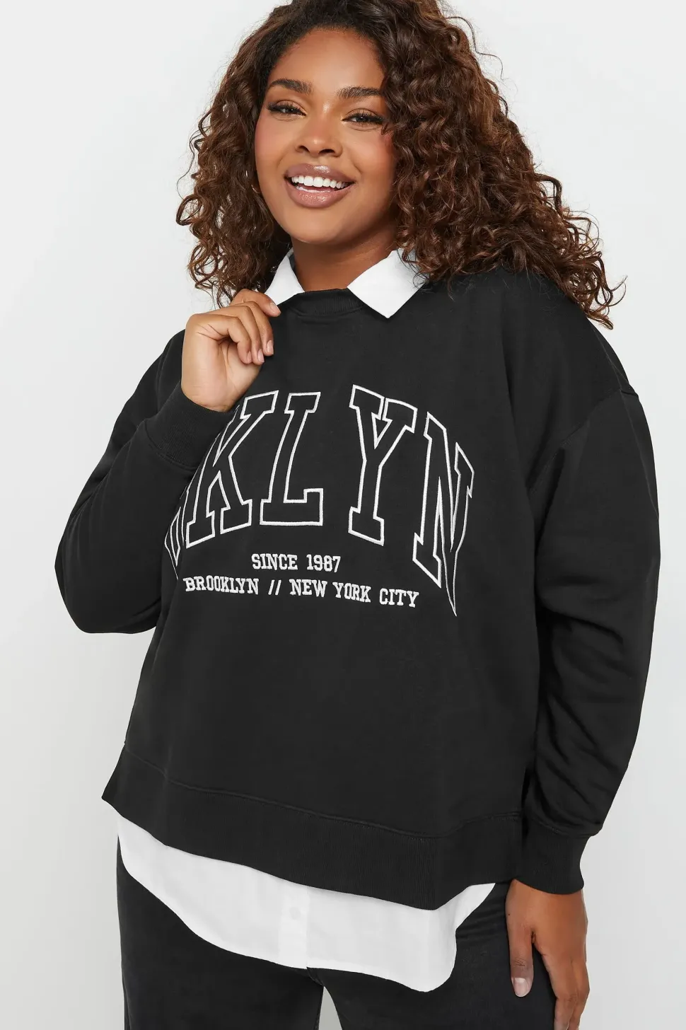 'BKLYN' 2-In-1 Sweatshirt