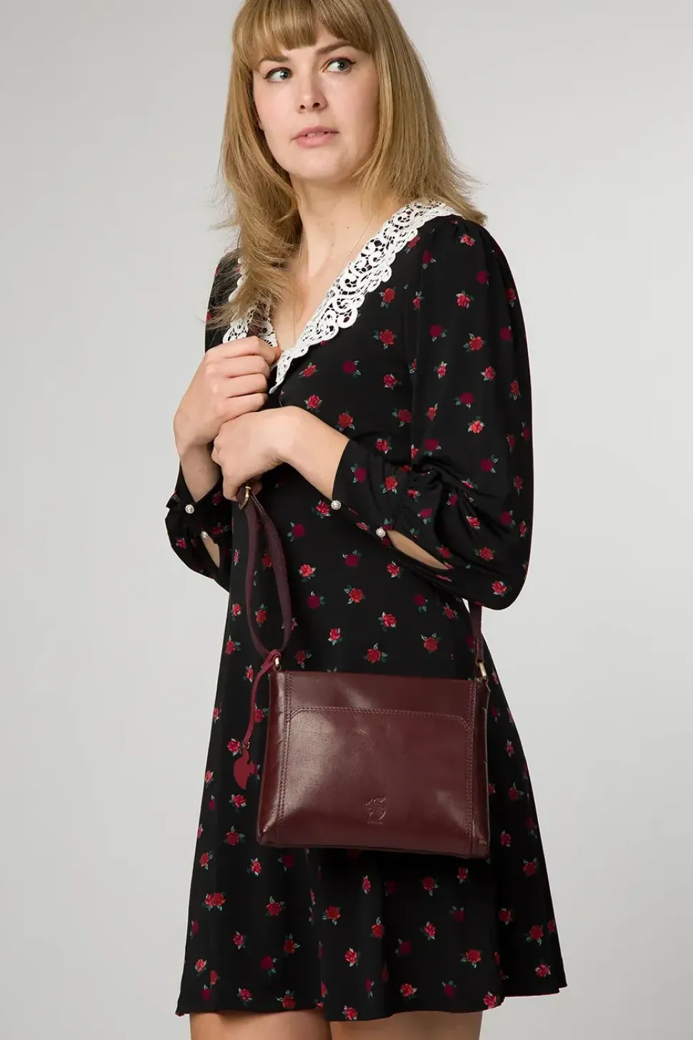 'Blossom' Leather Cross Body Bag