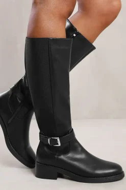 'Bode' Knee High Boots With Buckle Detail