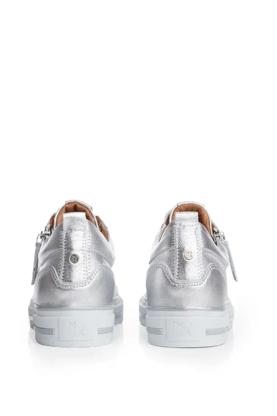'Brayleigh' Metallic Leather Trainers