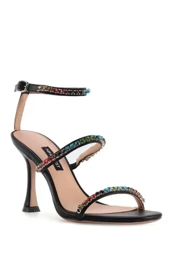 'Brenda' Strappy Heeled Black Sandal