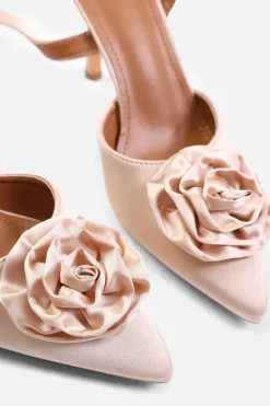 'Briar' Pointed Toe Heel With Flower Detail