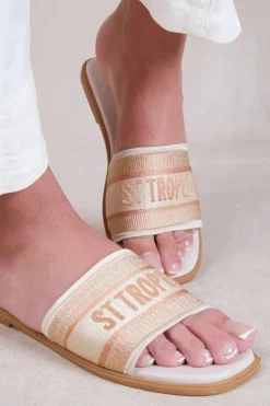 'Candour' Textile Strap Slip On Sandals