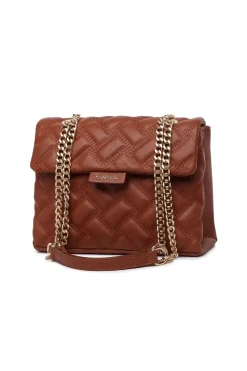 'Cara' Leather Cross Body Clutch Bag