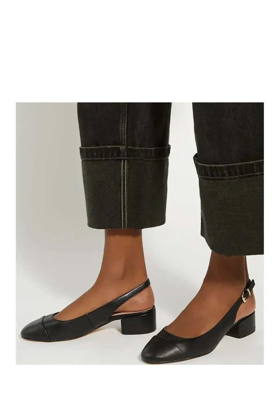 'Casing' Leather Strappy Heels