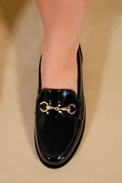 'Cielo' Extra Wide Fit Round Toe Single Metal Bar Loafers