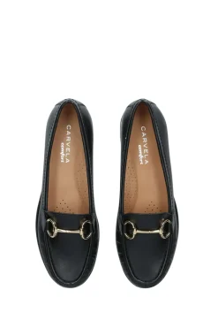 'Click' Leather Flats